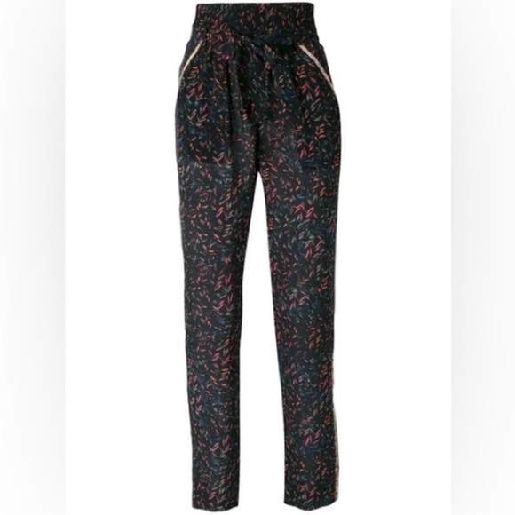 IRO Joey 100% Silk Floral Print Pull On Trouser Pants size 36 / US 4 - Picture 2 of 15